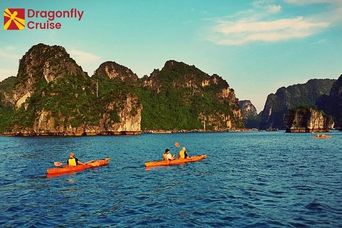 Halong Islands, Cave, Kayak, Bamboo Day Tour w Dragonfly Cruise - Lunch Aboard Dragonfly Cruise: Seafood and Dietary Options