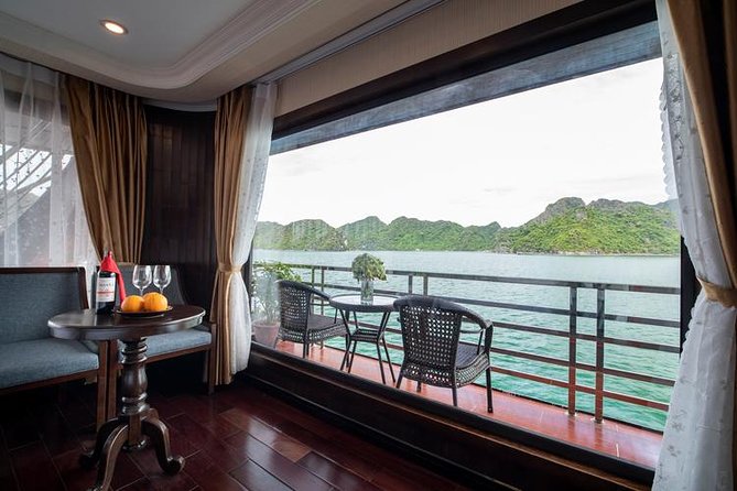 HaLong - LanHa Bay 1 Night On The 2nd Deck with La Pandora Cruises - Day 1 afloat: Tuan Chau lunch, sailing into Lan Ha, then evening fun