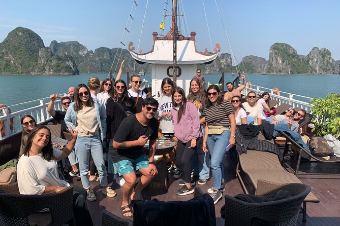 Halong Royal Palace Cruise 2 days - Day 1: Tuan Chau check-in, cruising lunch, then Titop Island time
