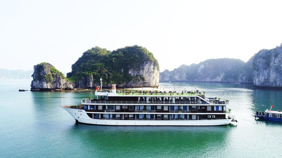 Hanoi: 2-Day Lan Ha, Ha Long Bay 5-star Cruise, Meals, Cabin - Sunset and night on board: spring roll making, jacuzzi breaks, and panoramic views