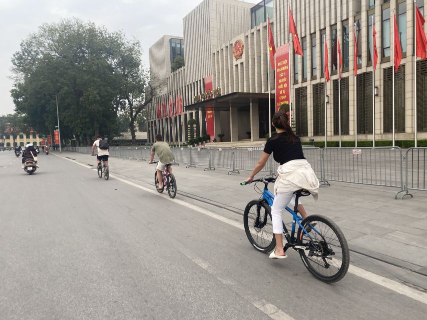 Hanoi: Bike Tour Through Hidden Gems and Banana Island - Ho Chi Minh Mausoleum area: big-country symbolism on the route