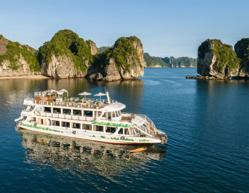 Hanoi: Cat Ba, Lan Ha & Ha Long Bay Luxury Cruise with Lunch - The Sunset Feel: Tea, Fruit, and a Small Party on the Top Deck