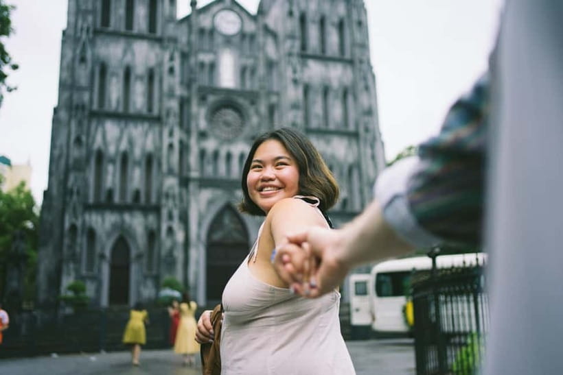 Hanoi Daylight Portraits: Preserve Your Memories - St. Joseph’s Cathedral: landmark photos without turning stiff