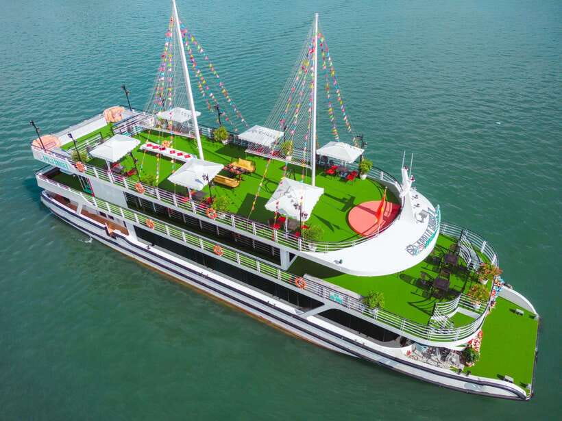 Hanoi: Ha Long Bay Day Tour - Apollo Cruise, Jacuzzi, Buffet - TiTop Island: beach time plus an optional viewpoint climb