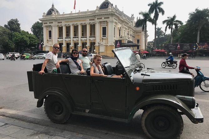 Hanoi Half-day with Food + Fun + Culture By Russian Jeep - French Boulevard Views From the Jeep: Opera House, Mausoleum, Long Bien Bridge