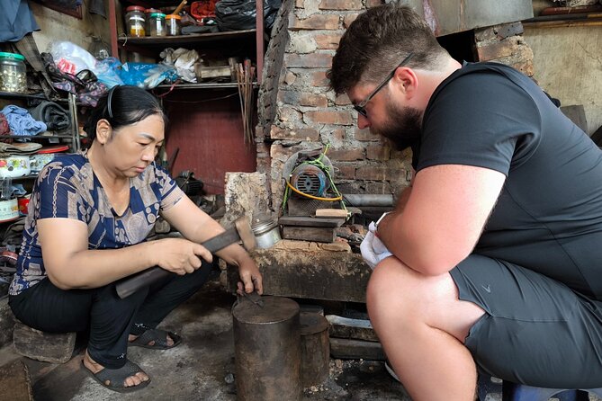 Hanoi Knife Making Traditional Workshop - Sketching and forging: hammering your way through the hardest part