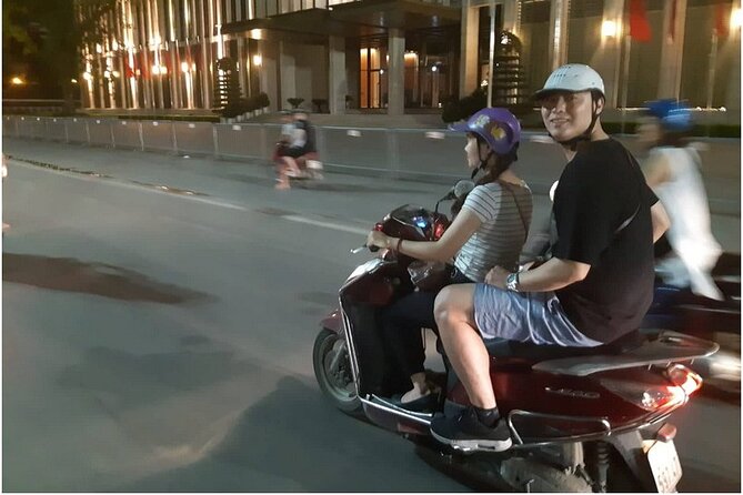 Hanoi Nightlife Food Tour By Motorbikes - Motorbike logistics: helmets, female drivers, and real comfort