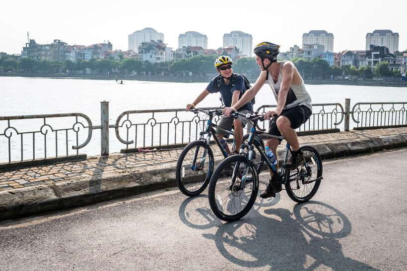 Hanoi: Private Countryside Bike Tour with Hotel Transfer - West Lake on a bike: calm water, local rhythm, and real breaks