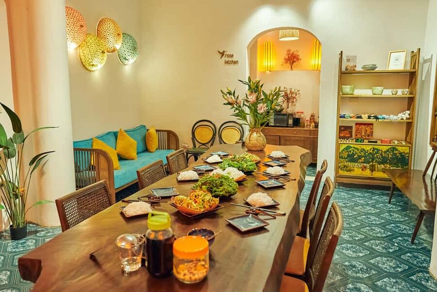 Hanoi: Rose Kitchen: Pho/Bun Cha/Nem+ Free Egg/ Salt Coffee - Your meal: lunch or dinner you share right there