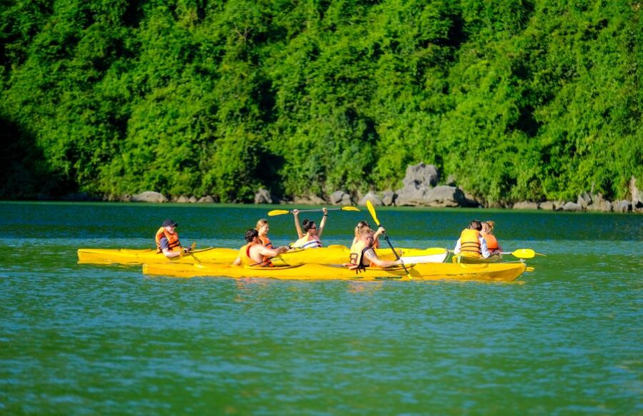 Hanoi: Roundtrip Halong Bay Islands, Caves, Kayaking & Lunch - Luon Cave: Kayaking in a Water Cave (or Choosing Bamboo)