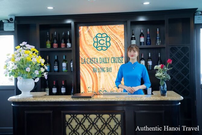 La Casta Daily Cruise - Luxury 5 Star Day Tour in Ha Long Bay - On-board luxury touches: staff, welcome drink, lunch, and sunset party