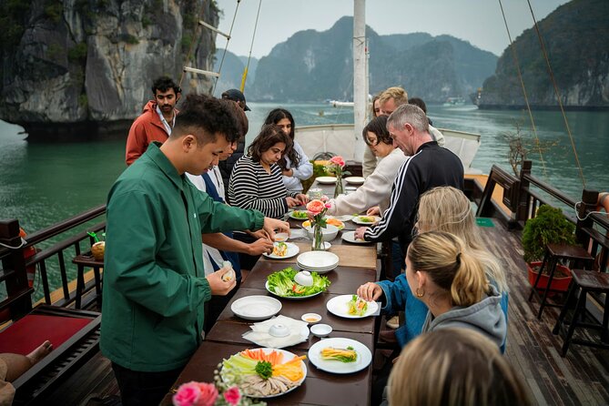 Lan Ha Bay Full Day Boat Tour from Hanoi/ Cat Ba - Spring Roll Cooking Class Watching the Sunset