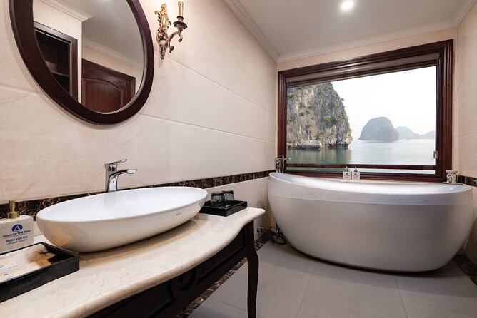 Lan Ha - Ha Long Bay 5Star cruise-Private balcony cabin 2day trip - The sundeck schedule: sunset party, relaxation time, and spring-roll class