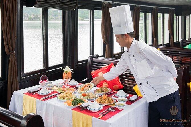 Luxury Bai Tu Long Cruise - Halong Day Trip from Hanoi - Kayaks and bamboo boat rowing: getting close to the formations