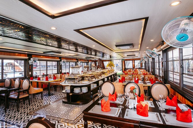 LUXURY Halong Bay Cruise 5 Stars Full Day Tour with Buffet Lunch - Ti Top Island: beach time plus the option to climb