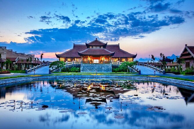 Ninh Binh 1 day tour UNESCO World Heritage: BAI DINH PAGODA - TRANG AN -MUA CAVE - Trang An Grottoes: UNESCO waters, karst cliffs, and King Kong Island