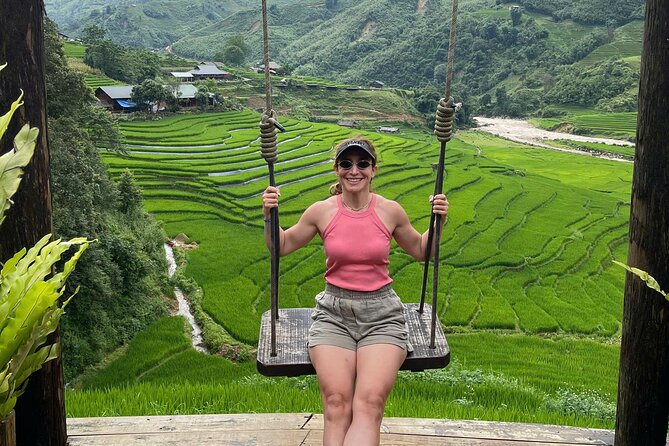 One Day Sapa Trekking to Lao Chai and Ta Van Villages - Stop 1: Y Linh Ho for terrace views under Hoang Lien Son
