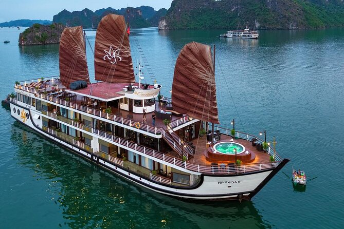 Orchid Cruise Halong Bay 3Days 2Night on 5 Star Cruise - Caves, kayaking or bamboo boat, and the spring roll workshop