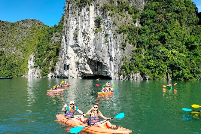 Overnight Bai Tu Long Bay Cruise from Hanoi - Ha Long Bay All-Inclusive - Day 1 on the water: lunch cruising, then Cap la Island