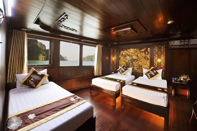Renea Cruises - BEST Small Boat in Bai Tu Long & Halong Bay - The cave visit at Thien Canh Son: quiet scenery with a walk-through feel