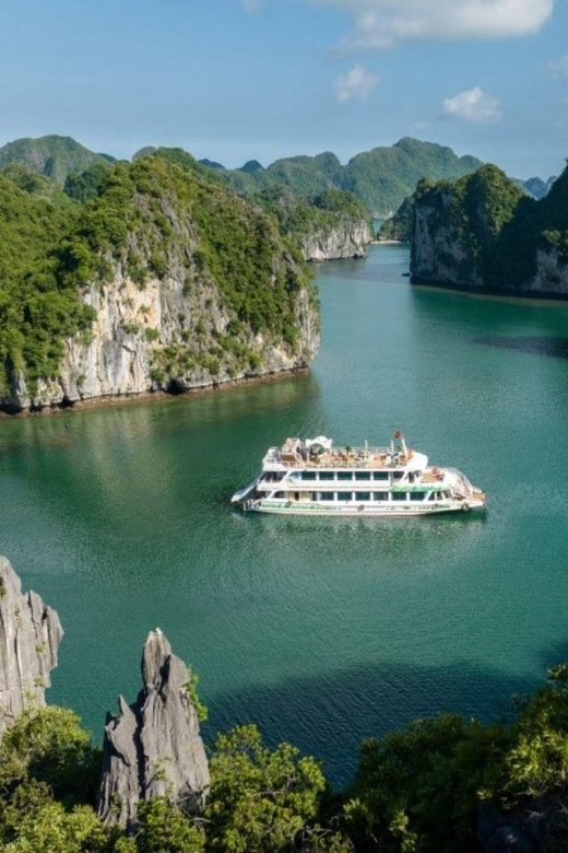 Special day trip from Hanoi to Cat Ba Island & Lan Ha Bay - Serenity Cruises on Lan Ha Bay: rooftop bar and the floating pool vibe