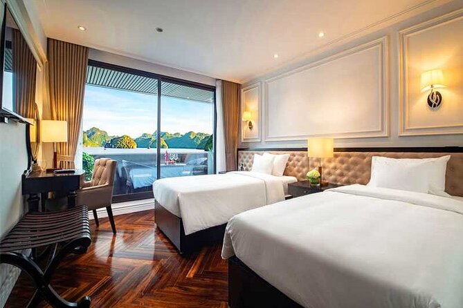 Stellar of The Seas Best Top Vip Cruise Ha Long Bay 2 Day 1 Night - Evening onboard: squid fishing, sunset party, and the calm between lights