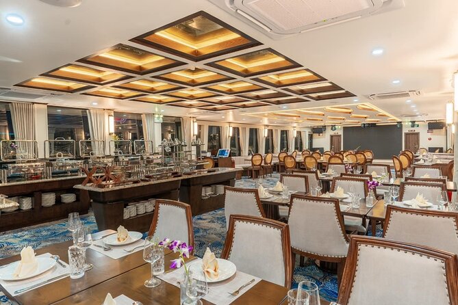 Symphony Cruise - Day Tour from Halong Harbor with PICKUP - Midday lunch: what matters on a 9-hour Halong day