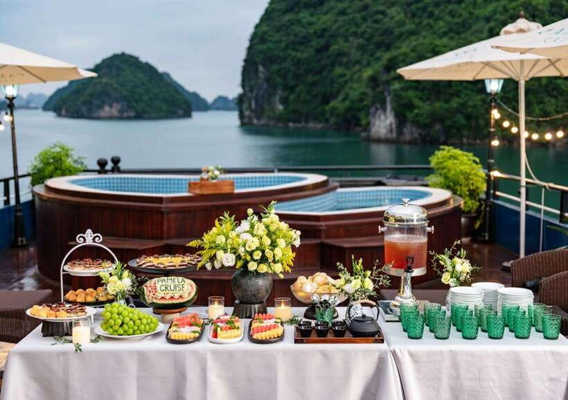 The BEST Ha Long Bay 5-Star Day Trip with Pamela Cruise - Check-In, Welcome Drink, and First Views of the Thousands of Islands