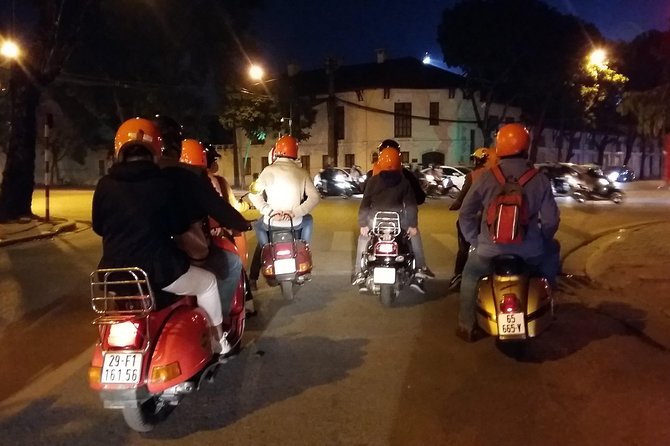 Vespa Food Tour Hanoi After Dark 3.5 hrs_TOP SERVICE, MAX VALUE - Group size, helmets, and timing: what to expect from the ride